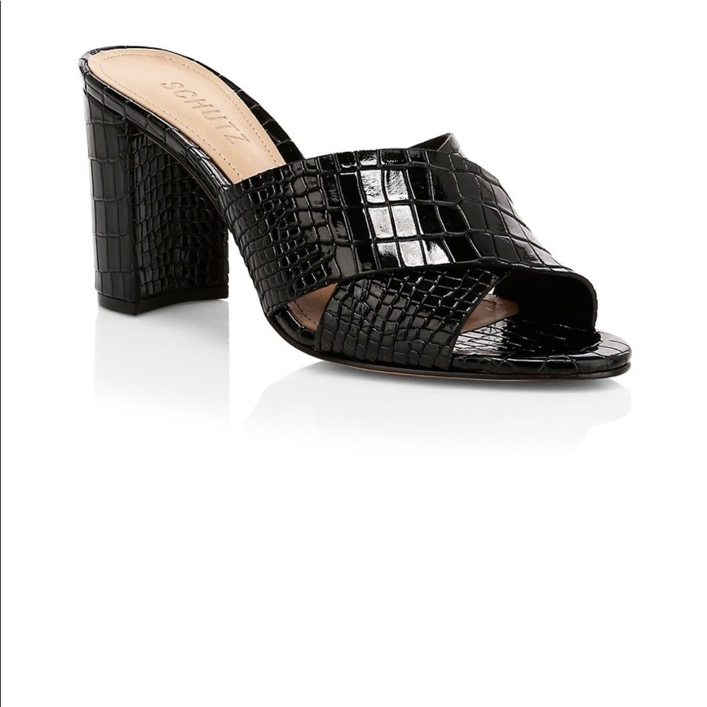 Schutz Renna Crisscross Leather Mule